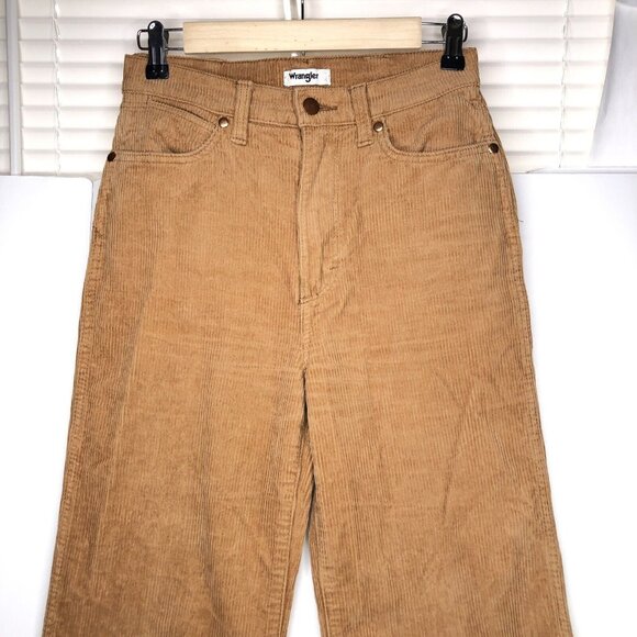 COPY - 27.5 INSEAM Wrangler Wanderer Corduroy Jeans W26 L27.5 Flare High Rise - Picture 5 of 12
